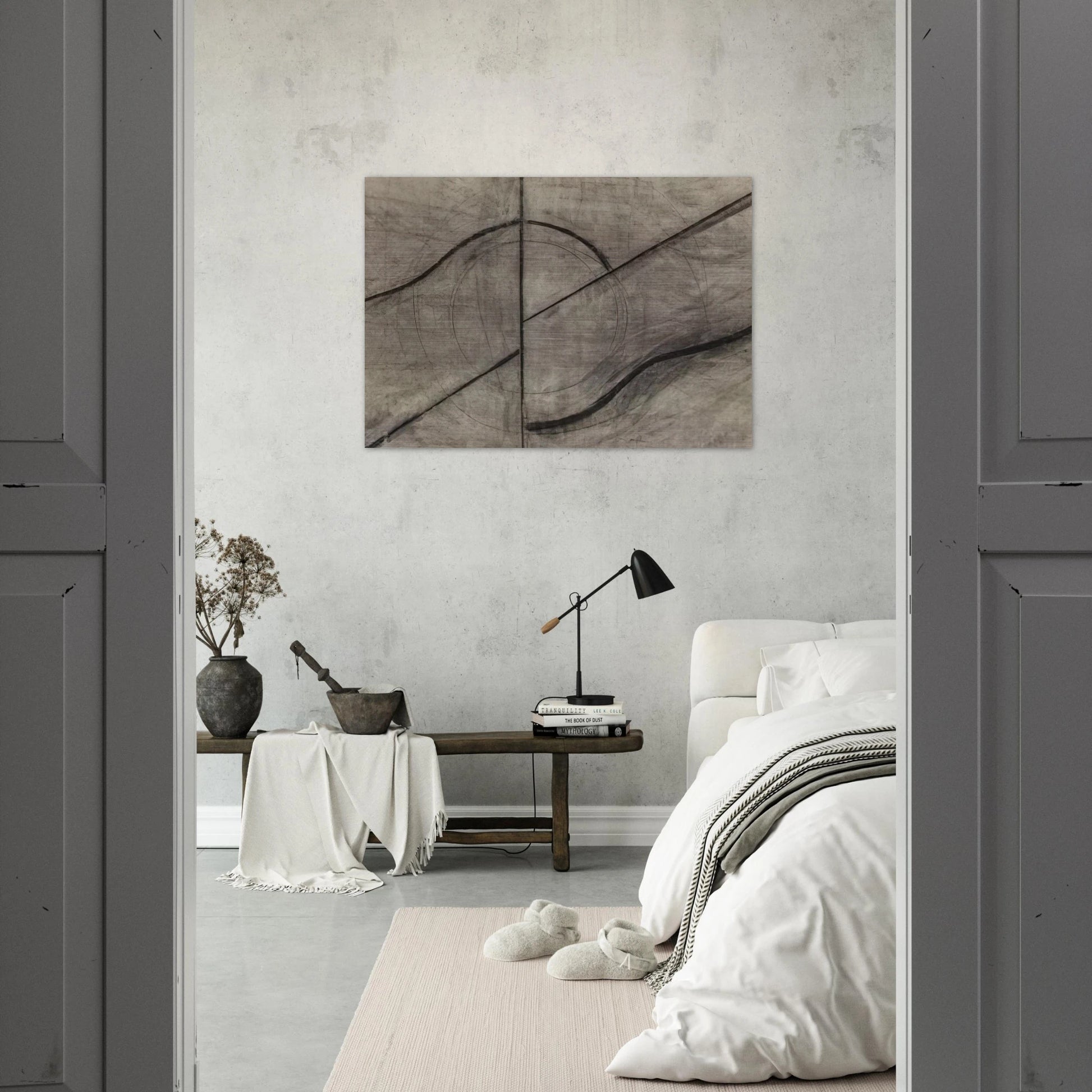 Drawing Based Upon the Breath - Allan Kaprow Brushed Aluminum Print - 70x100 cm / 28x40 inches | Allan Kaprow Aluminum Print | Allan Kaprow Prints