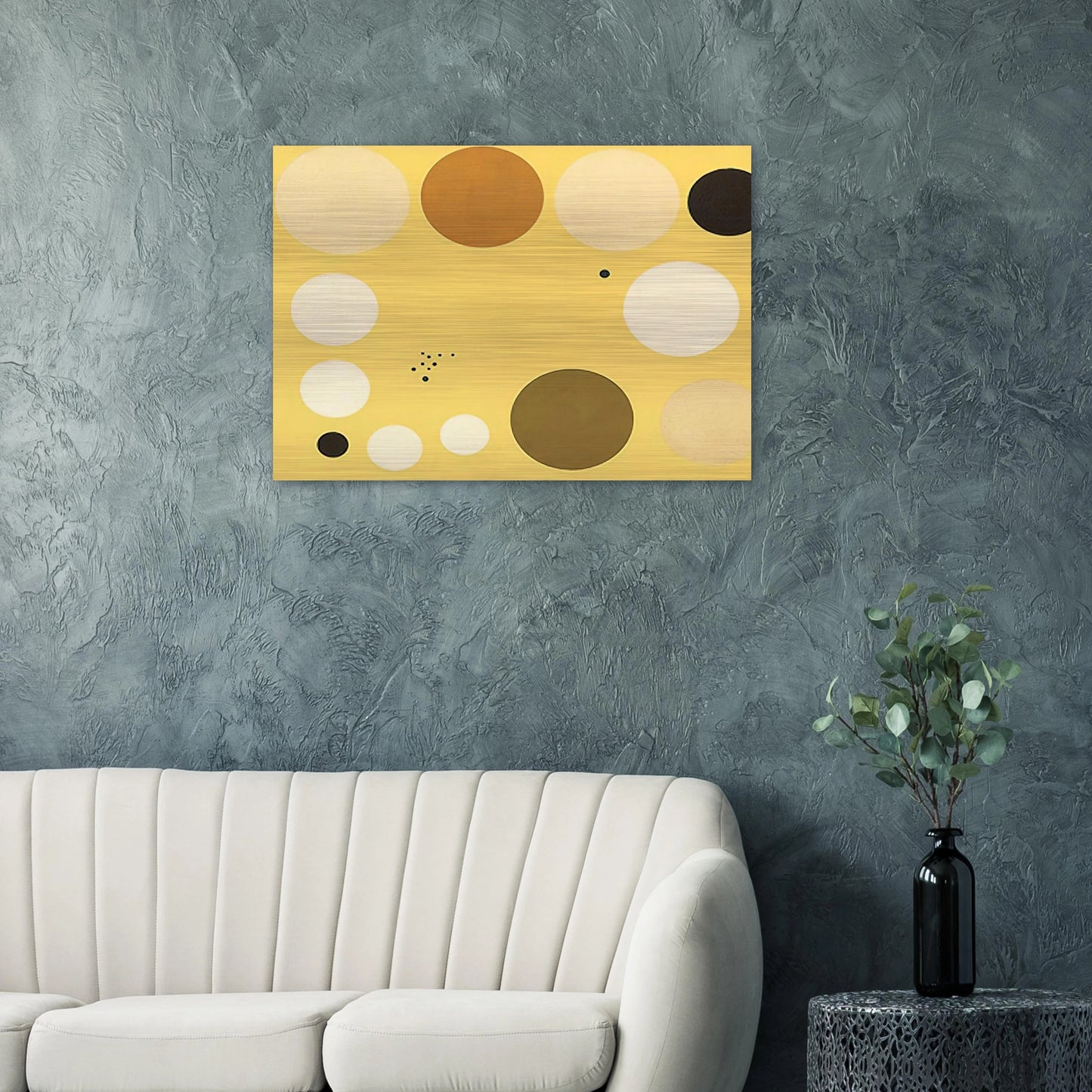 Carta celeste en amarillo n° 1 - 1953 1 - Lolo Soldevilla Brushed Aluminum Print - 70x100 cm / 28x40 inches | Lolo Soldevilla Aluminum Print | Lolo Soldevilla Prints