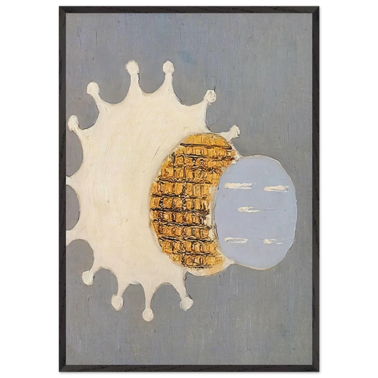 Untitled - 1967 N6 - Forrest Bess 70x100 cm / 28x40 inches Framed Art Print – Black Wooden Frame