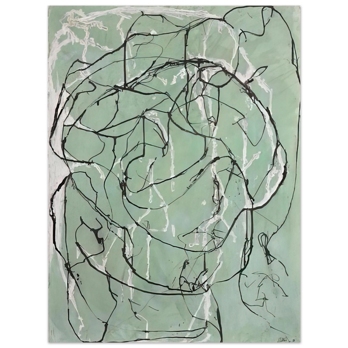 Brice Marden - Post Calligraphic Drawing - 1998  75x100 cm / 30x40inches Fine Art Poster