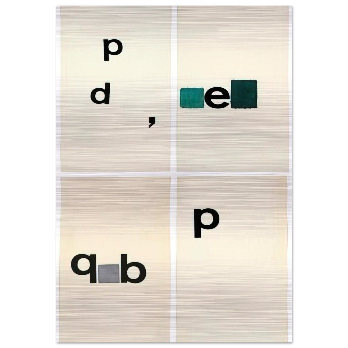 Untitled Toquinho - 1970 - Mira Schendel Brushed Aluminum Print - 70x100 cm / 28x40 inches | Mira Schendel Aluminum Print | Mira Schendel Prints
