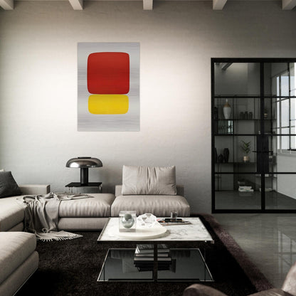 Red over Yellow - Ellsworth Kelly Brushed Aluminum Print - 70x100 cm / 28x40 inches | Ellsworth Kelly Aluminum Print | Ellsworth Kelly Prints