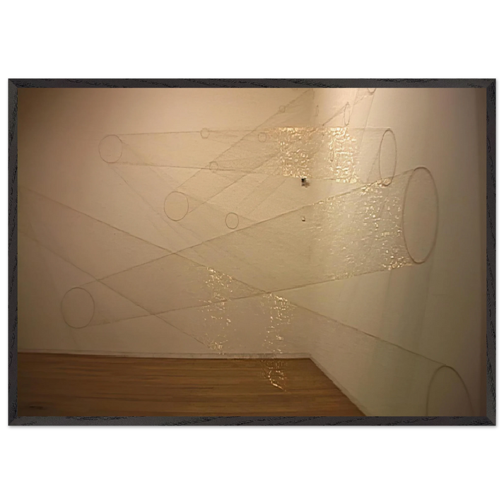 Web 1 B - 2002 - Lygia Pape 70x100 cm / 28x40 inches Framed Art Print – Black Wooden Frame