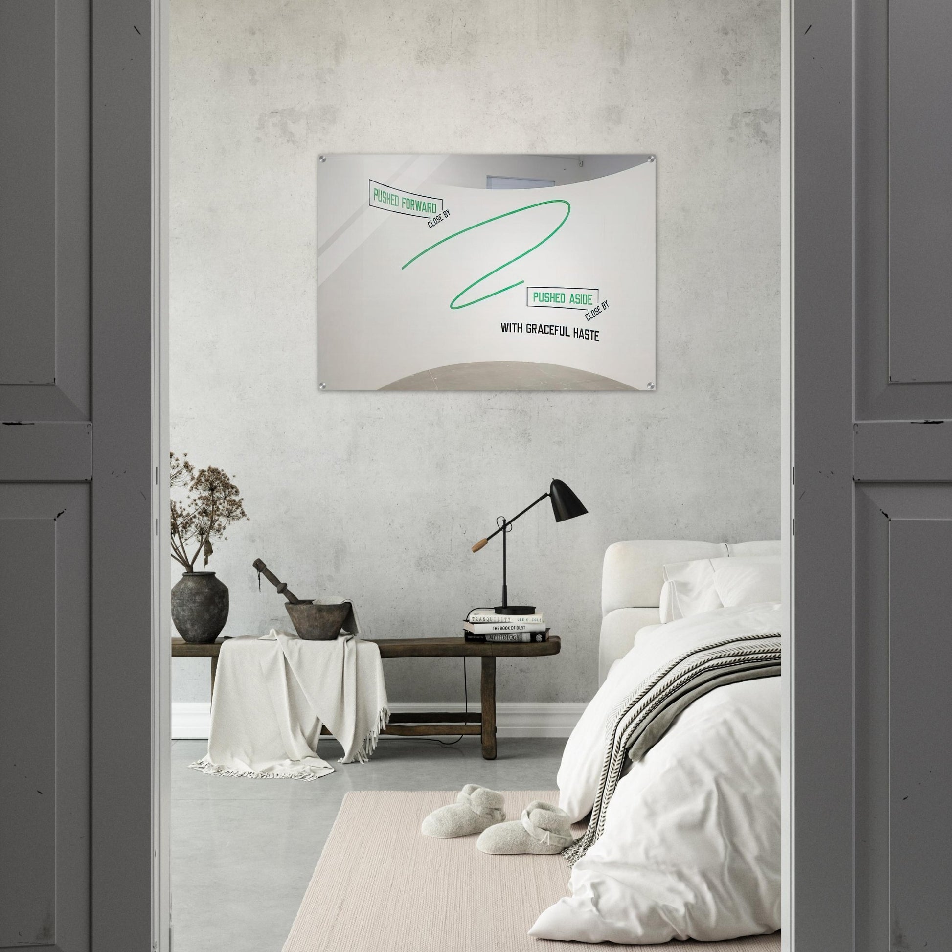 Pushed Forward... - 2009 - Lawrence Weiner Acrylic Print - 70x100 cm / 28x40″ inches