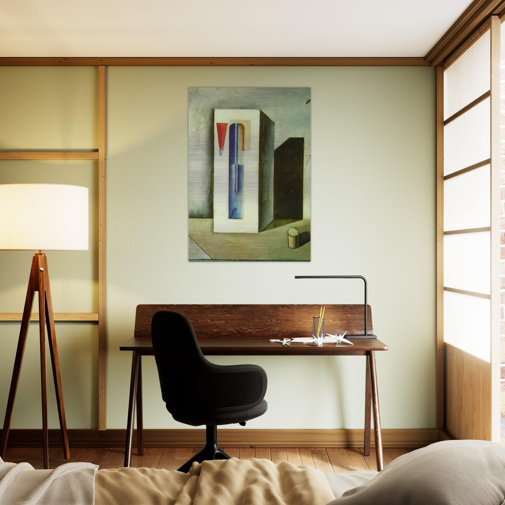 SIPHON AND SMALL BOTTLE OF RUM - Salvador Dali Brushed Aluminum Print - 70x100 cm / 28x40 inches | Salvador Dali Aluminum Print | Salvador Dali Prints