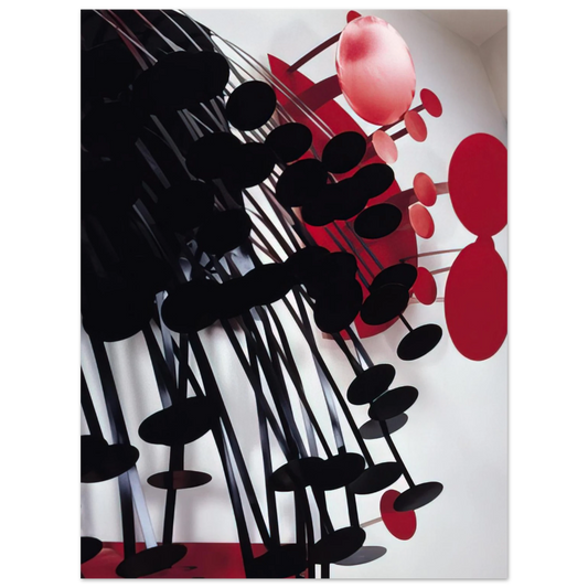 Lygia Pape - Amazonia Black and Red - 1989  75x100 cm / 30x40inches Fine Art Poster