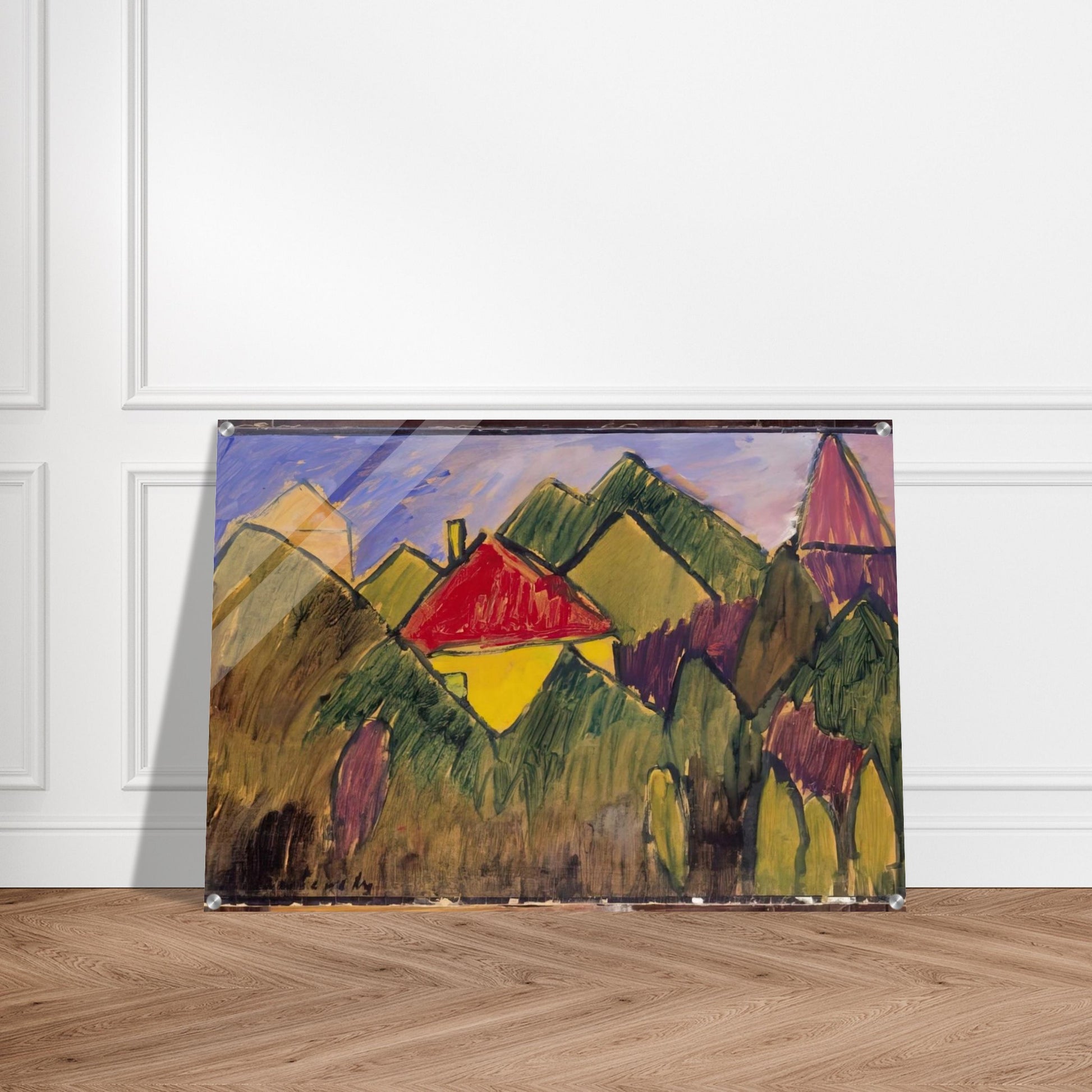 ROTE GIEBEL ROTE D CHER 1910 - Alexej von Jawlensky Acrylic Print - 70x100 cm / 28x40″ inches