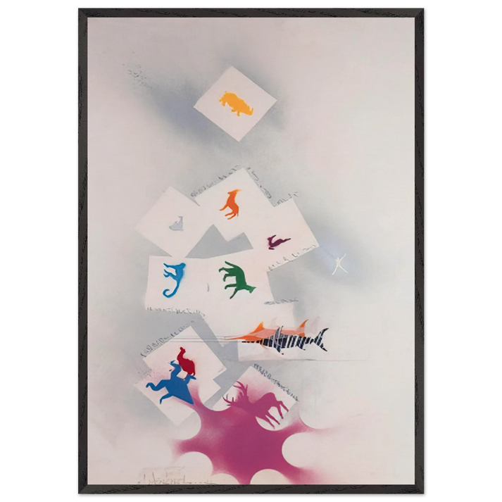 Untitled 2 N2 - Alighiero Boetti 70x100 cm / 28x40 inches Framed Art Print – Black Wooden Frame