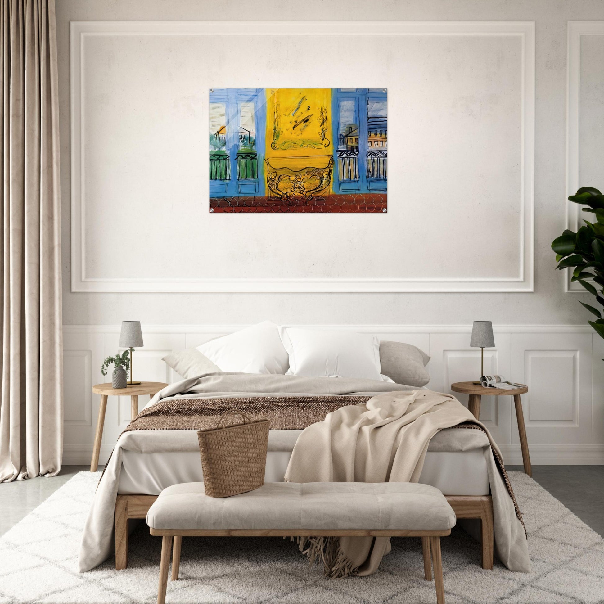 CONSOLE WITH TWO WINDOWS 1948 - Raoul Dufy Acrylic Print - 70x100 cm / 28x40″ inches