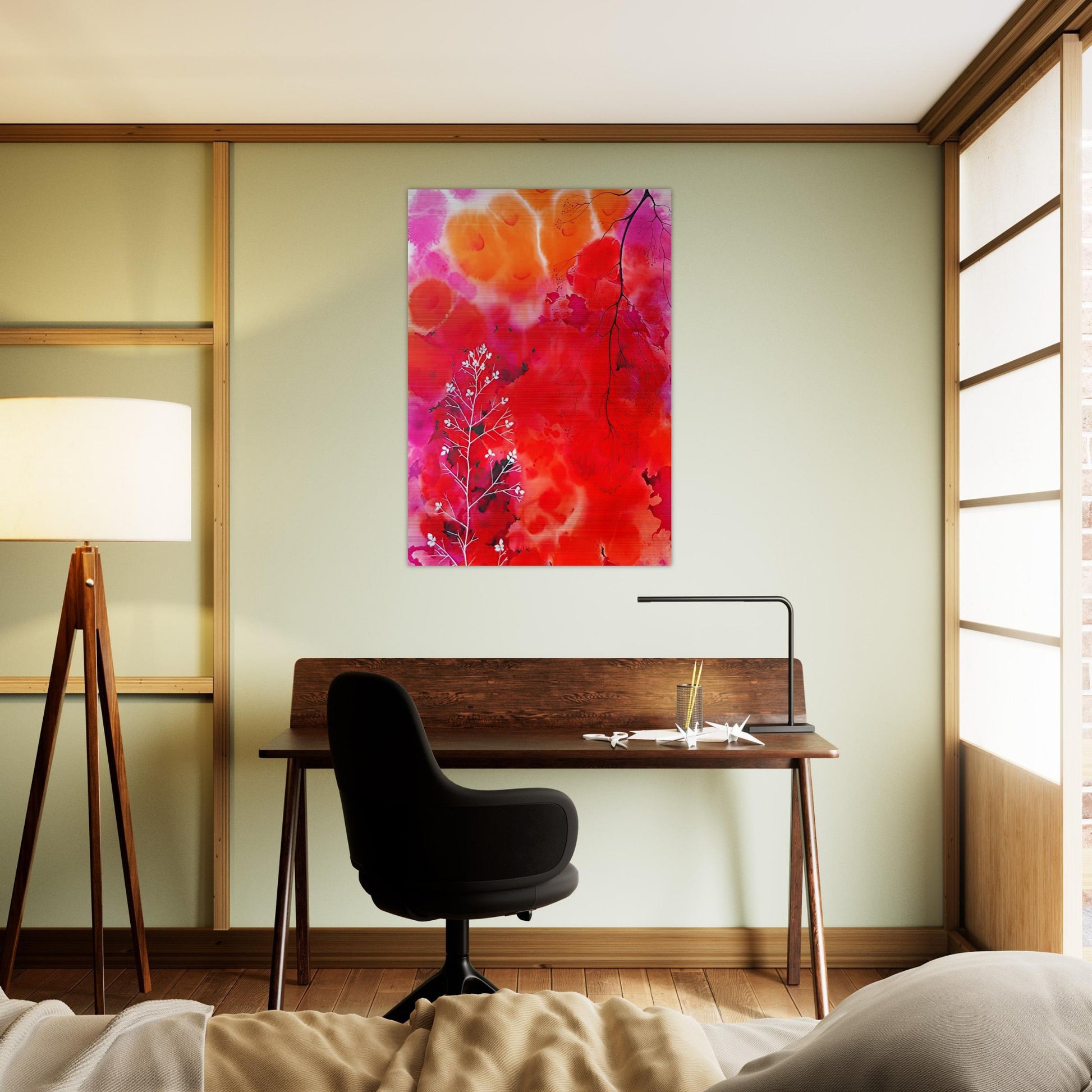 Flower Fantasy - Eyvind Earle Brushed Aluminum Print - 70x100 cm / 28x40 inches | Eyvind Earle Aluminum Print | Eyvind Earle Prints