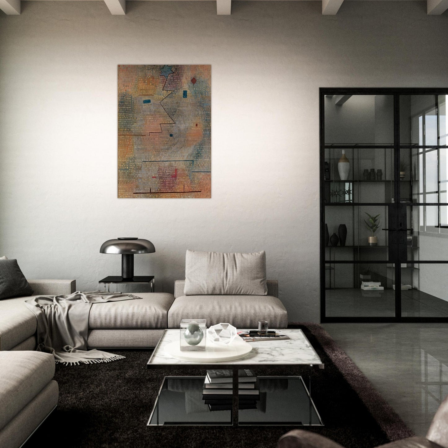 RISING STAR 1923 - Paul Klee Brushed Aluminum Print - 70x100 cm / 28x40 inches | Paul Klee Aluminum Print | Paul Klee Prints