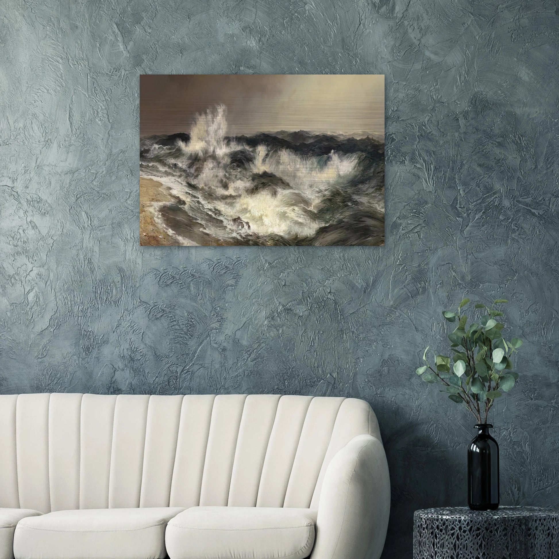 The Much Resounding Sea - Thomas Moran Brushed Aluminum Print - 70x100 cm / 28x40 inches | Thomas Moran Aluminum Print | Thomas Moran Prints