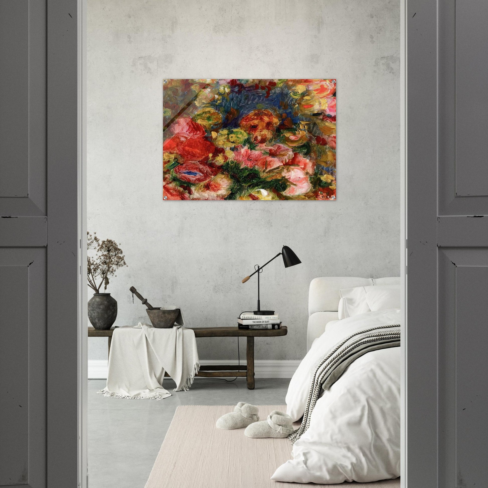 Flowers - Pierre-Auguste Renoir Acrylic Print - 70x100 cm / 28x40″ inches
