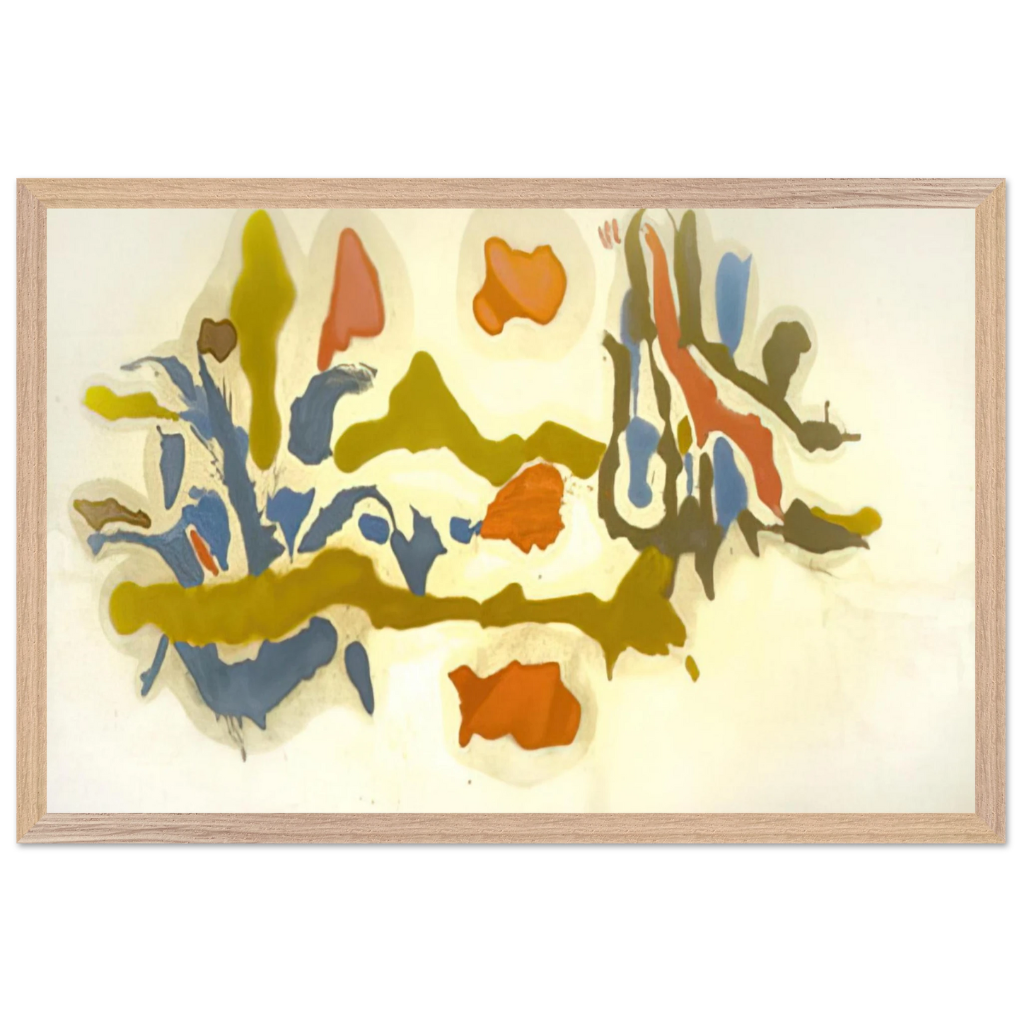 Helen Frankenthaler - Seascape with Dunes - 1962 Wall art - A2 (42 x 59.4  cm) - Fine Art Poster-canvas - -