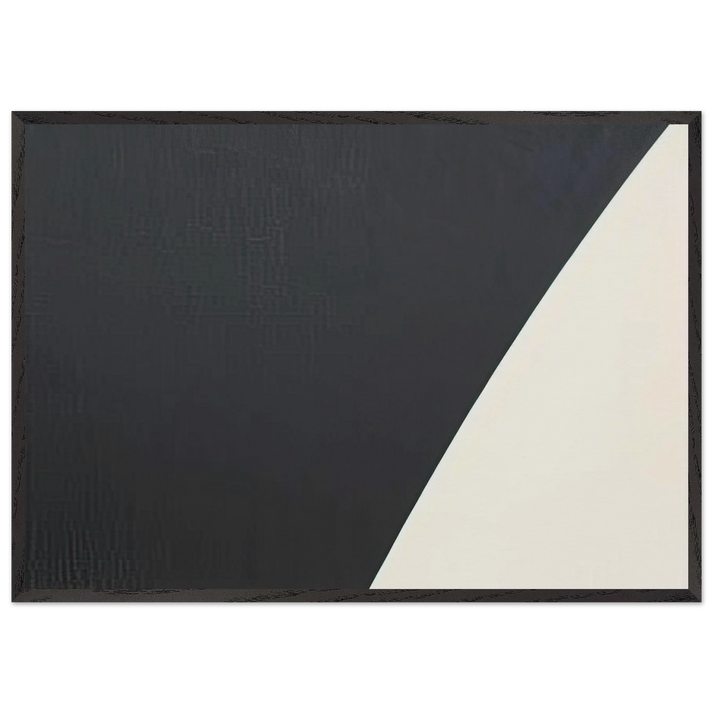 White Curve VII - Ellsworth Kelly 70x100 cm / 28x40 inches Framed Art Print – Black Wooden Frame