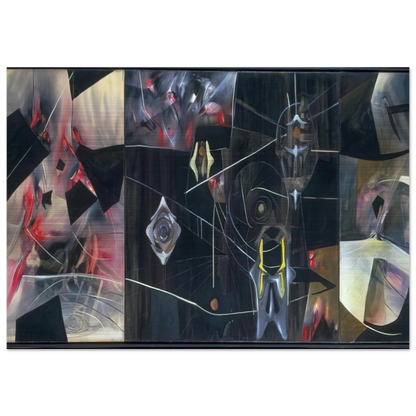 BLACK VIRTUE 1943 - Roberto Matta Brushed Aluminum Print - 70x100 cm / 28x40 inches | Roberto Matta Aluminum Print | Roberto Matta Prints