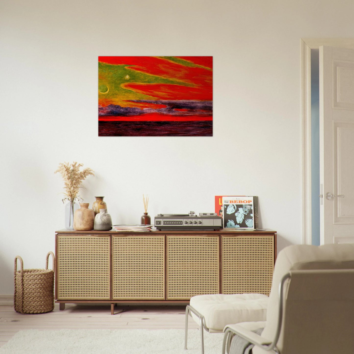EVENING TWILIGHT AT ACAPULCO 1956 - Diego Rivera Brushed Aluminum Print - 70x100 cm / 28x40 inches | Diego Rivera Aluminum Print | Diego Rivera Prints