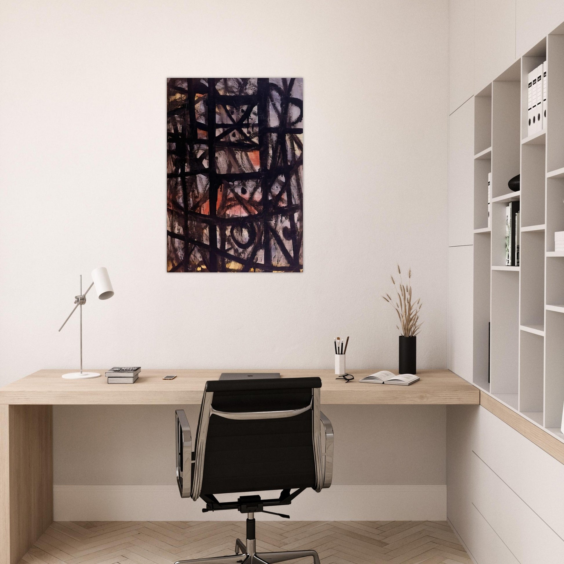 The Cage - 1954 - Adolph Gottlieb Brushed Aluminum Print - 70x100 cm / 28x40 inches | Adolph Gottlieb Aluminum Print | Adolph Gottlieb Prints