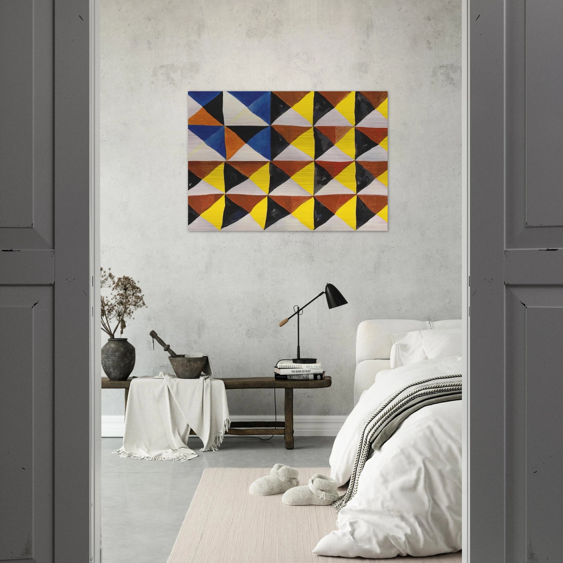 Harlequinade Harlequin with Columbine - 1990 - Mark Lancaster Brushed Aluminum Print - 70x100 cm / 28x40 inches | Mark Lancaster Aluminum Print | Mark Lancaster Prints