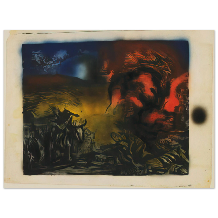 Jackson Pollock - LANDSCAPE WITH STEER 1937  75x100 cm / 30x40inches Fine Art Poster