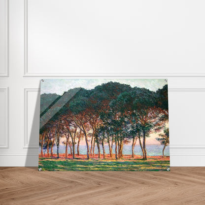 Under the Pine Trees at the End of the Day - claude monet Acrylic Print - 70x100 cm / 28x40″ inches