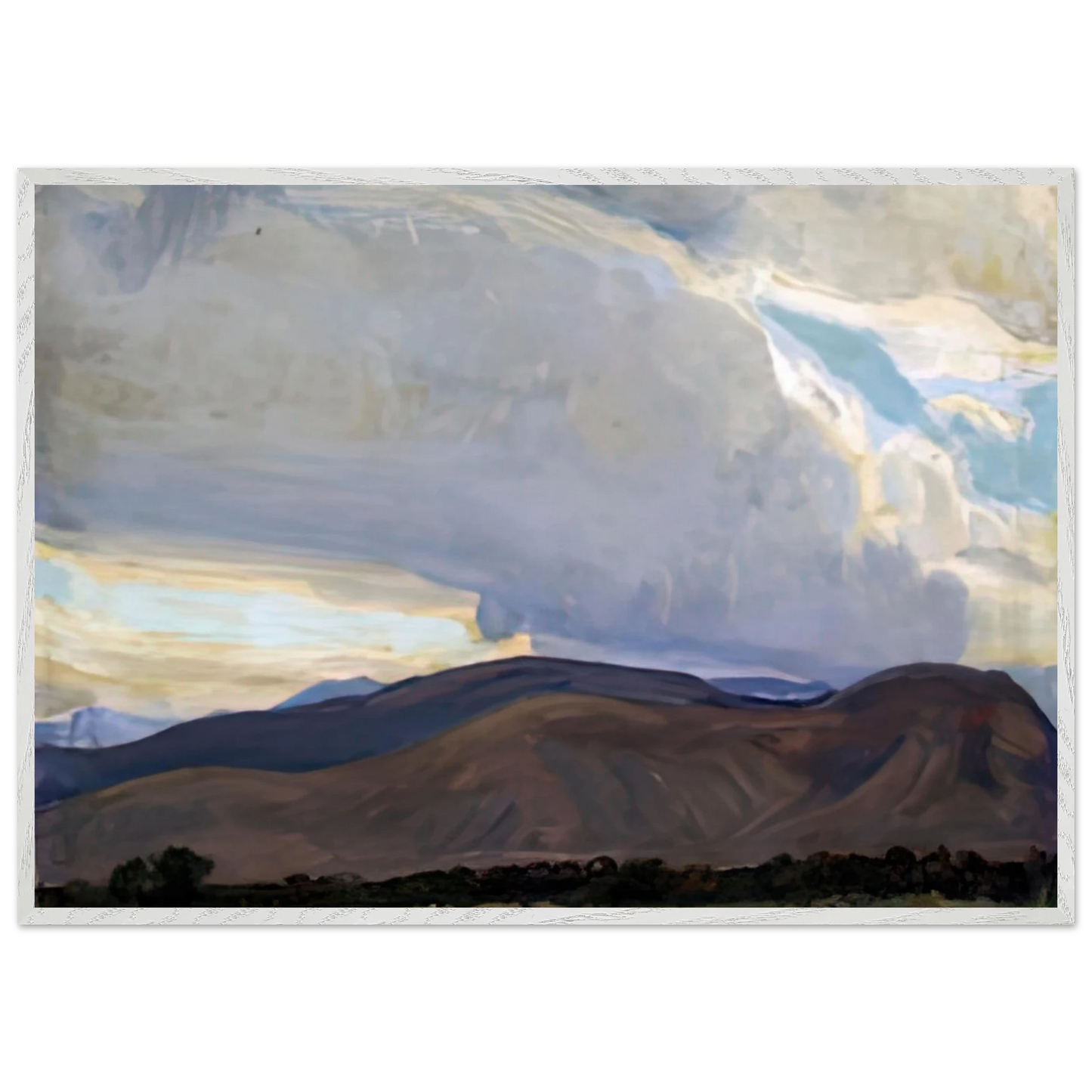 Maynard Dixon - STORM FROM THE SIERRA 1937 Wall art - 40x50 cm / 16x20 inches - Premium Wooden Framed Poster With Fine Art Paper-canvas - Black frame