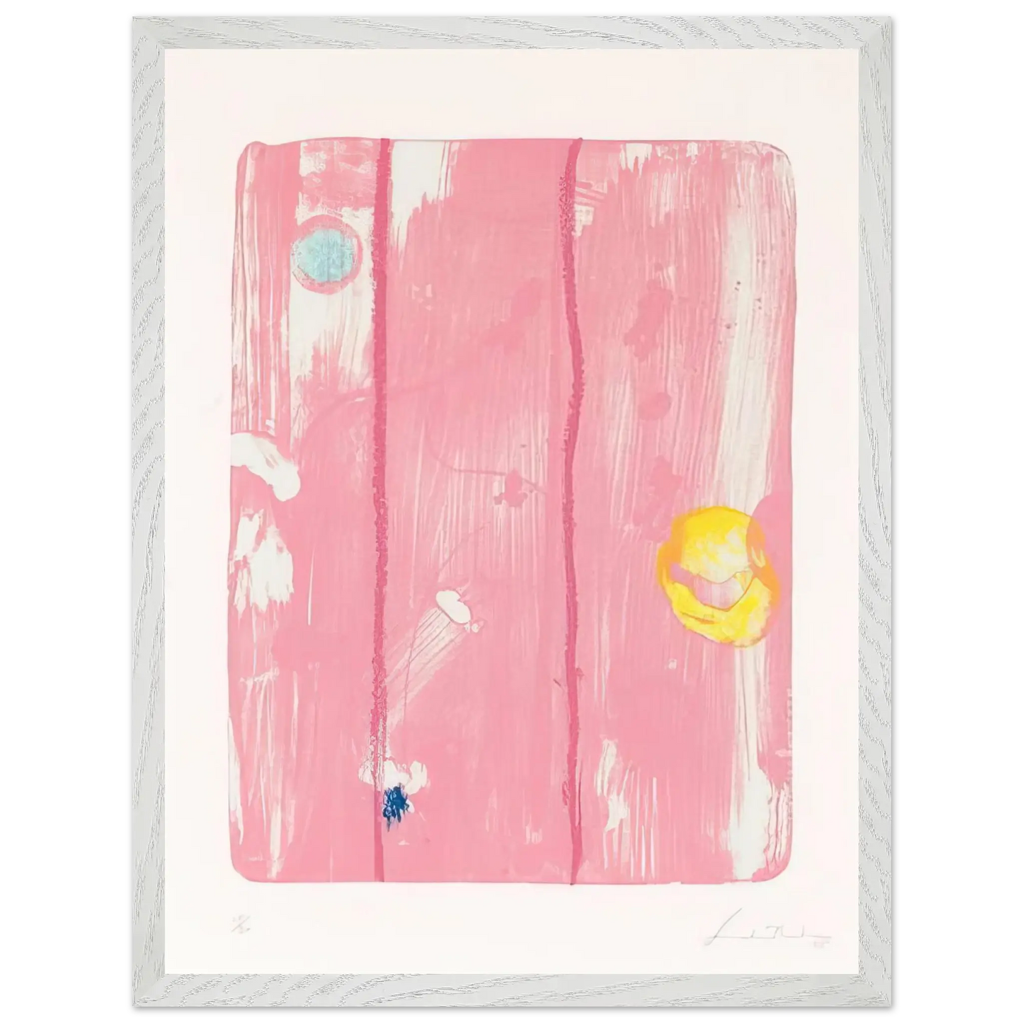 Helen Frankenthaler - Reflections VIII - 1995 Wall art - 30x45 cm / 12x18 Inches - Premium Wooden Framed Poster With Fine Art Paper - Wood frame
