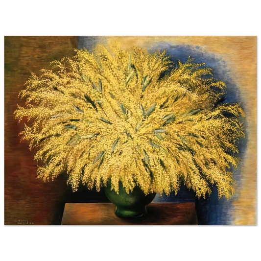 Moise Kisling - GRAND BOUQUET OF MIMOSA 1942  75x100 cm / 30x40inches Fine Art Poster