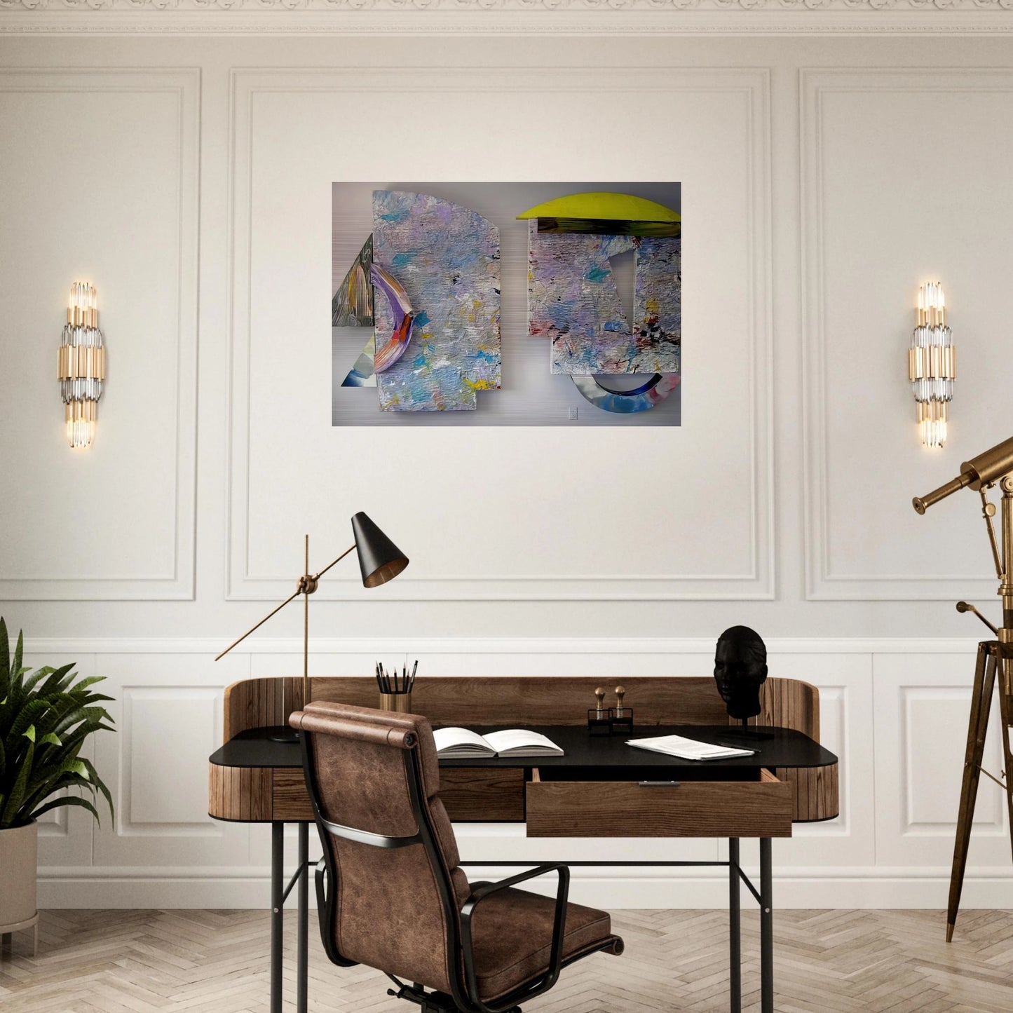 Ibis - Sam Gilliam Brushed Aluminum Print - 70x100 cm / 28x40 inches | Sam Gilliam Aluminum Print | Sam Gilliam Prints