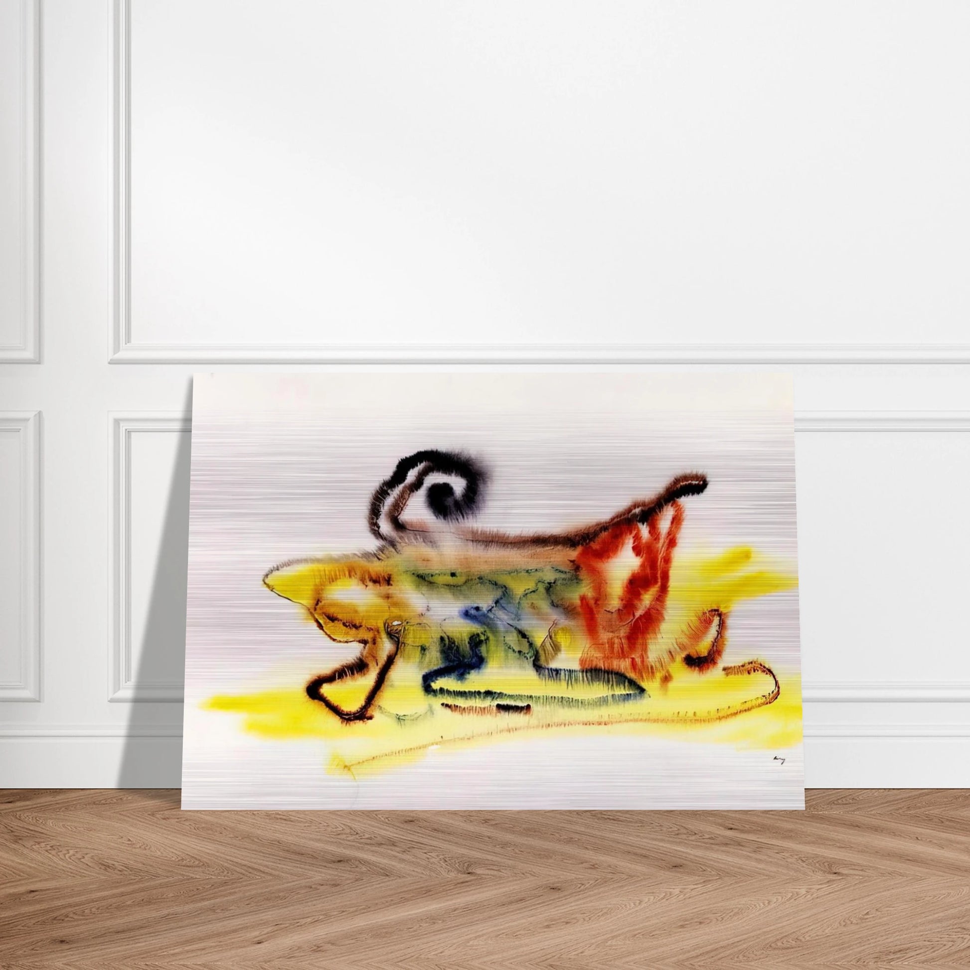 UNTITLED 1961 - Henri Michaux Brushed Aluminum Print - 70x100 cm / 28x40 inches | Henri Michaux Aluminum Print | Henri Michaux Prints