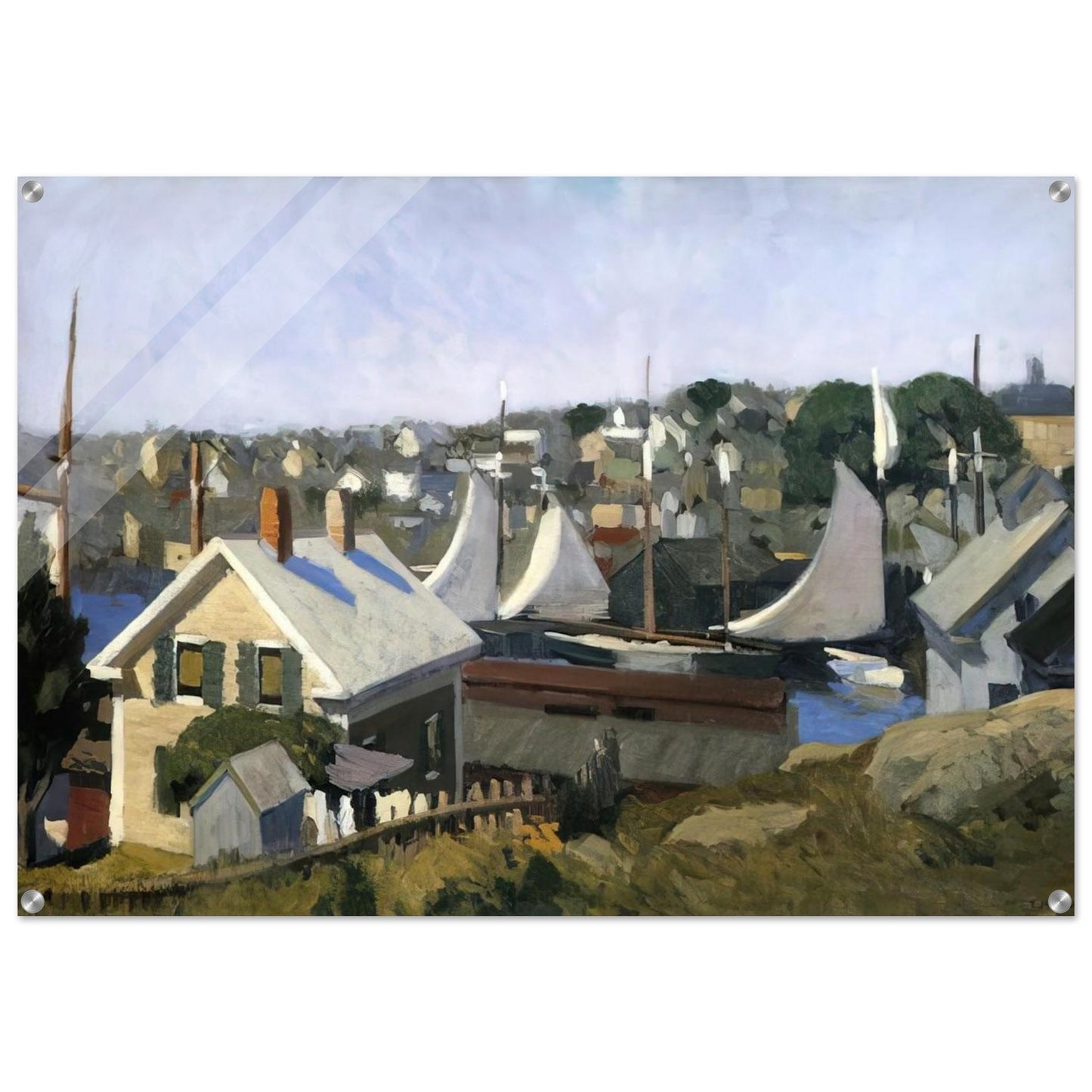 Gloucester Harbor - Edward Hopper Acrylic Print - 70x100 cm / 28x40″ inches