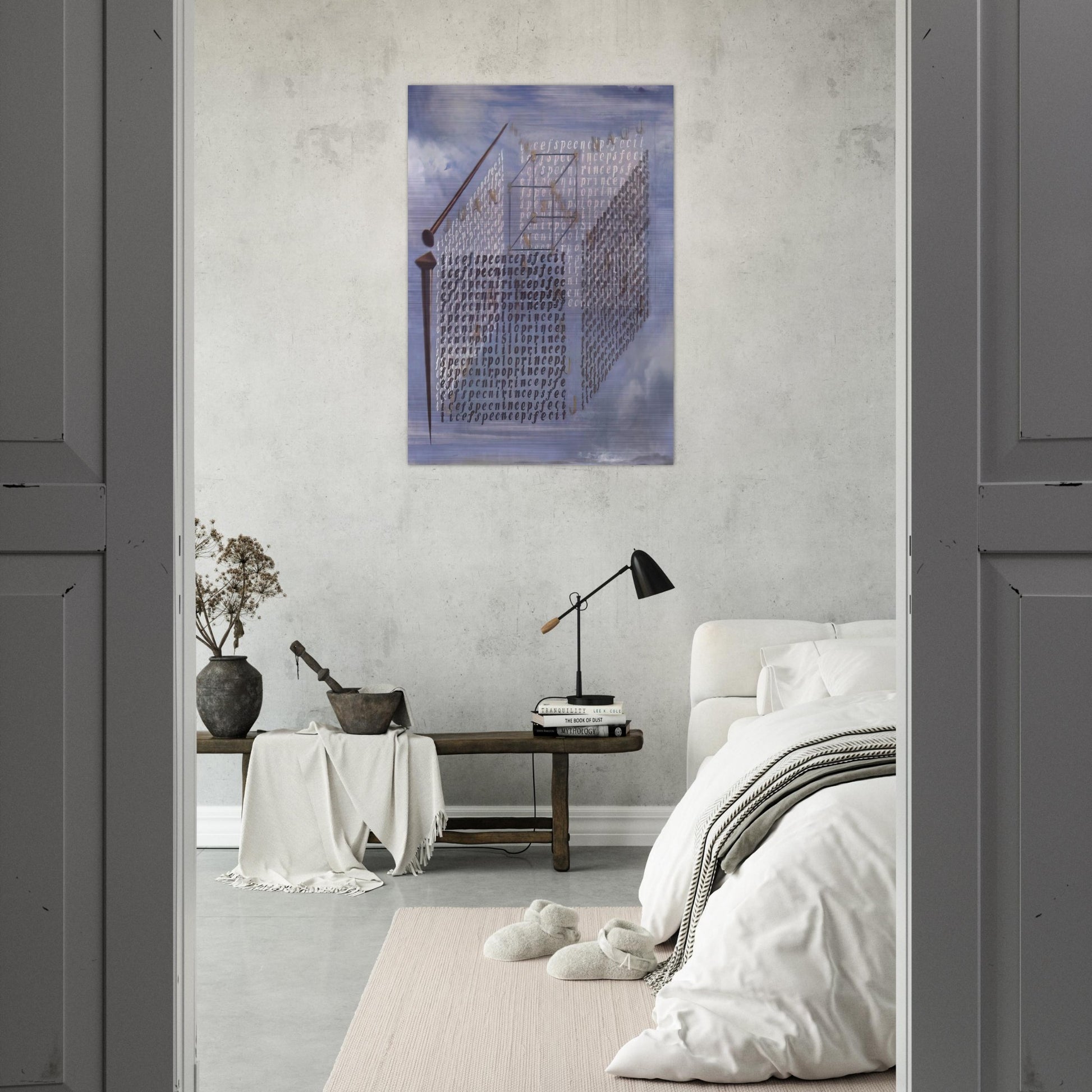 A PROPOS OF THE TREATISE ON CUBIC FORM BY JUAN DE HERRERA - Salvador Dali Brushed Aluminum Print - 70x100 cm / 28x40 inches | Salvador Dali Aluminum Print | Salvador Dali Prints