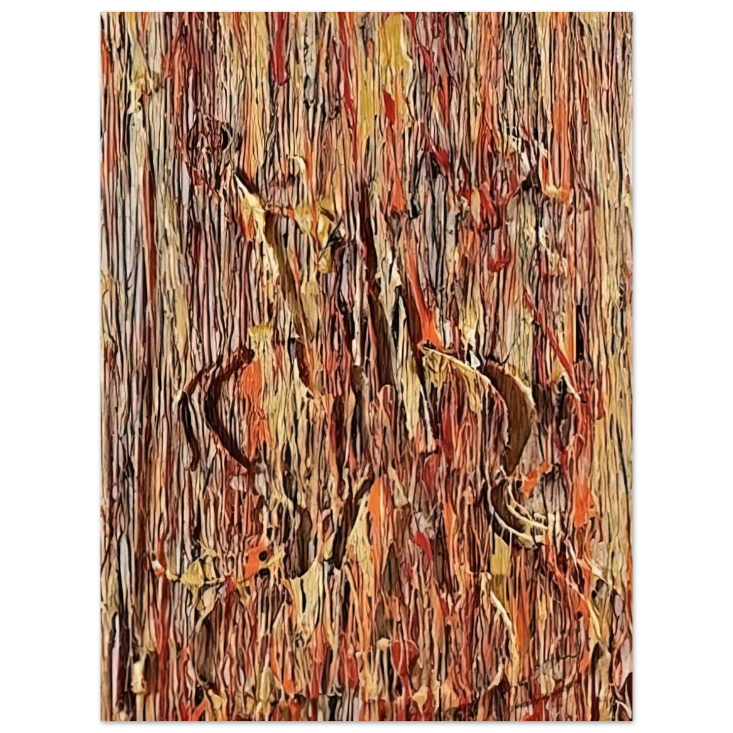 Arman - Gold and Red - 1990  75x100 cm / 30x40inches Fine Art Poster