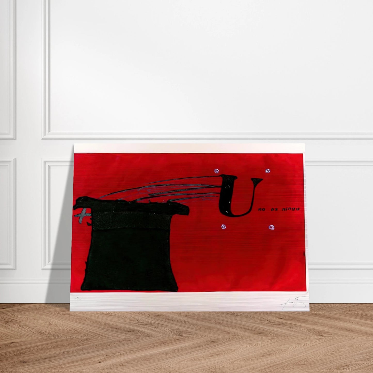 U NO S NING 1979 - Antoni Tapies Brushed Aluminum Print - 70x100 cm / 28x40 inches | Antoni Tapies Aluminum Print | Antoni Tapies Prints