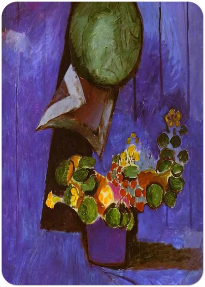 FLOWERS AND CERAMIC PLATE By Henri Matisse Pack of 10 Post Cards | Henri Matisse Post Cards | A6 (10.5 x 14.8 cm) - 4.1 x 5.8 inches
