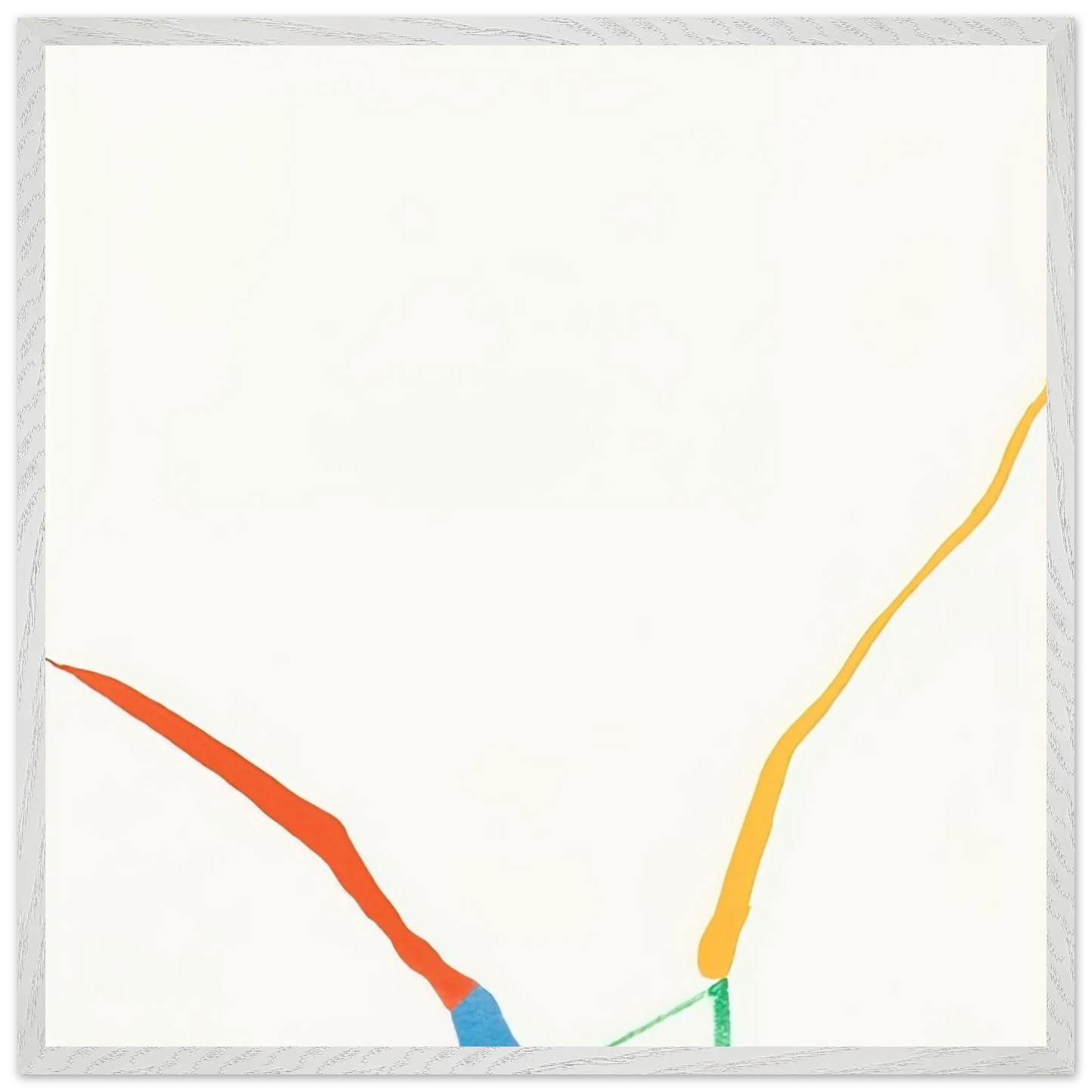 Helen Frankenthaler - What Red Lines Can Do - 1970 Wall art - 30x45 cm / 12x18 inches - Premium Wooden Framed Poster With Fine Art Paper-canvas - Wood frame