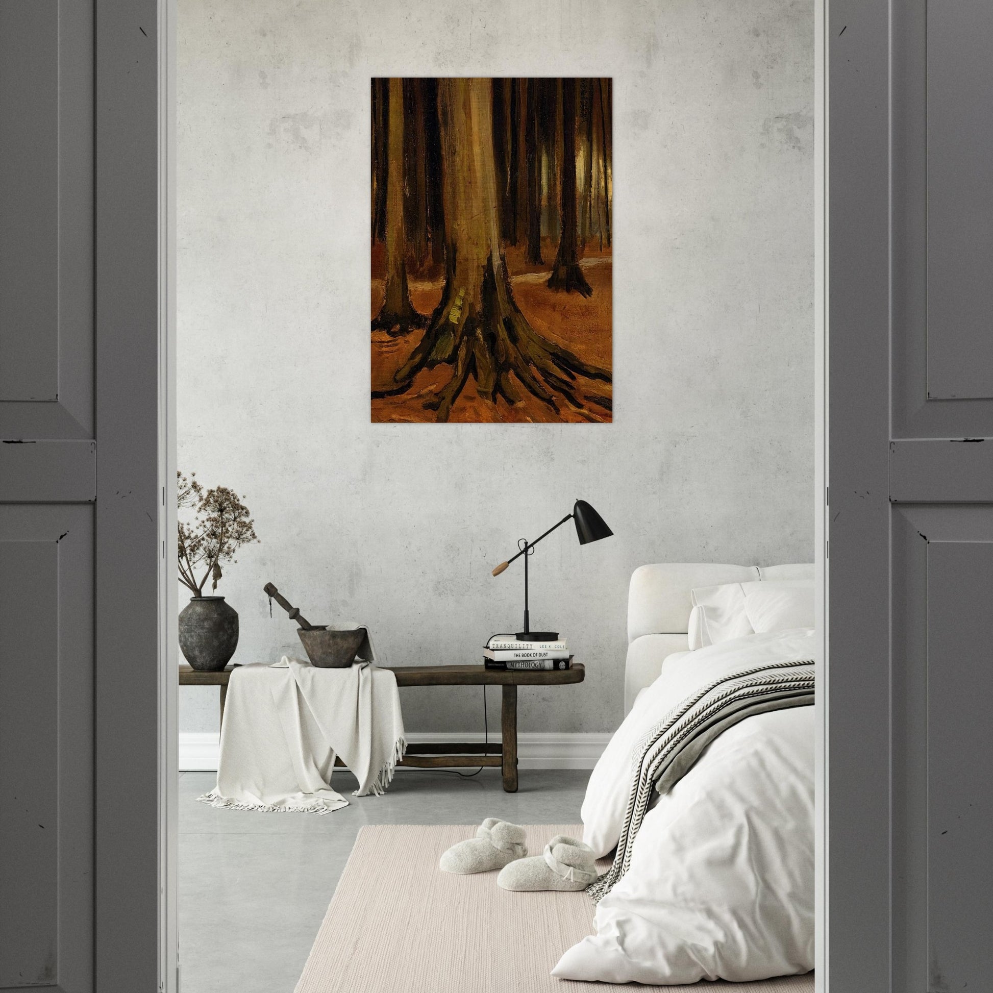 Girl in the Woods - Vincent van Gogh Brushed Aluminum Print - 70x100 cm / 28x40 inches | Vincent van Gogh Aluminum Print | Vincent van Gogh Prints