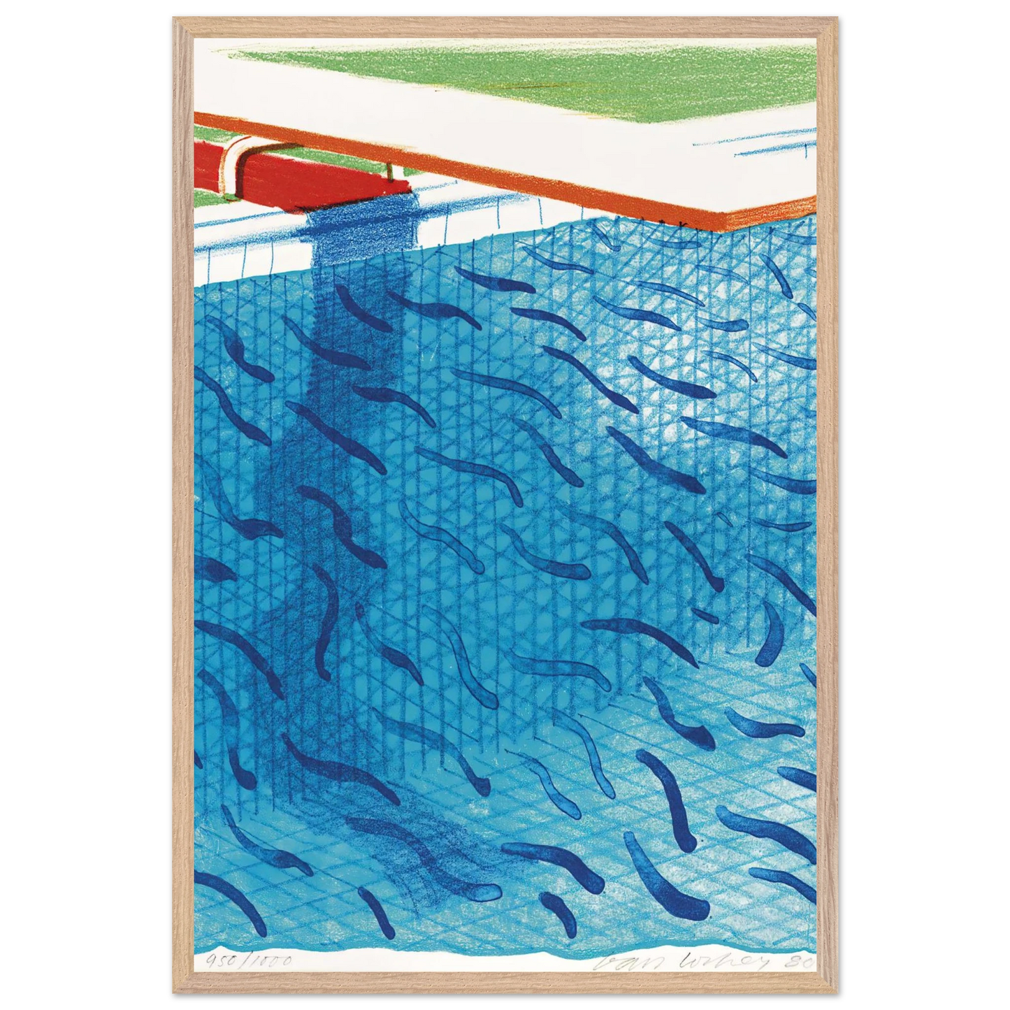 David Hockney - David Hockney Wall art - 50x70 cm / 20x28 inches - Premium Wooden Framed Poster With Fine Art Paper-canvas - Black frame