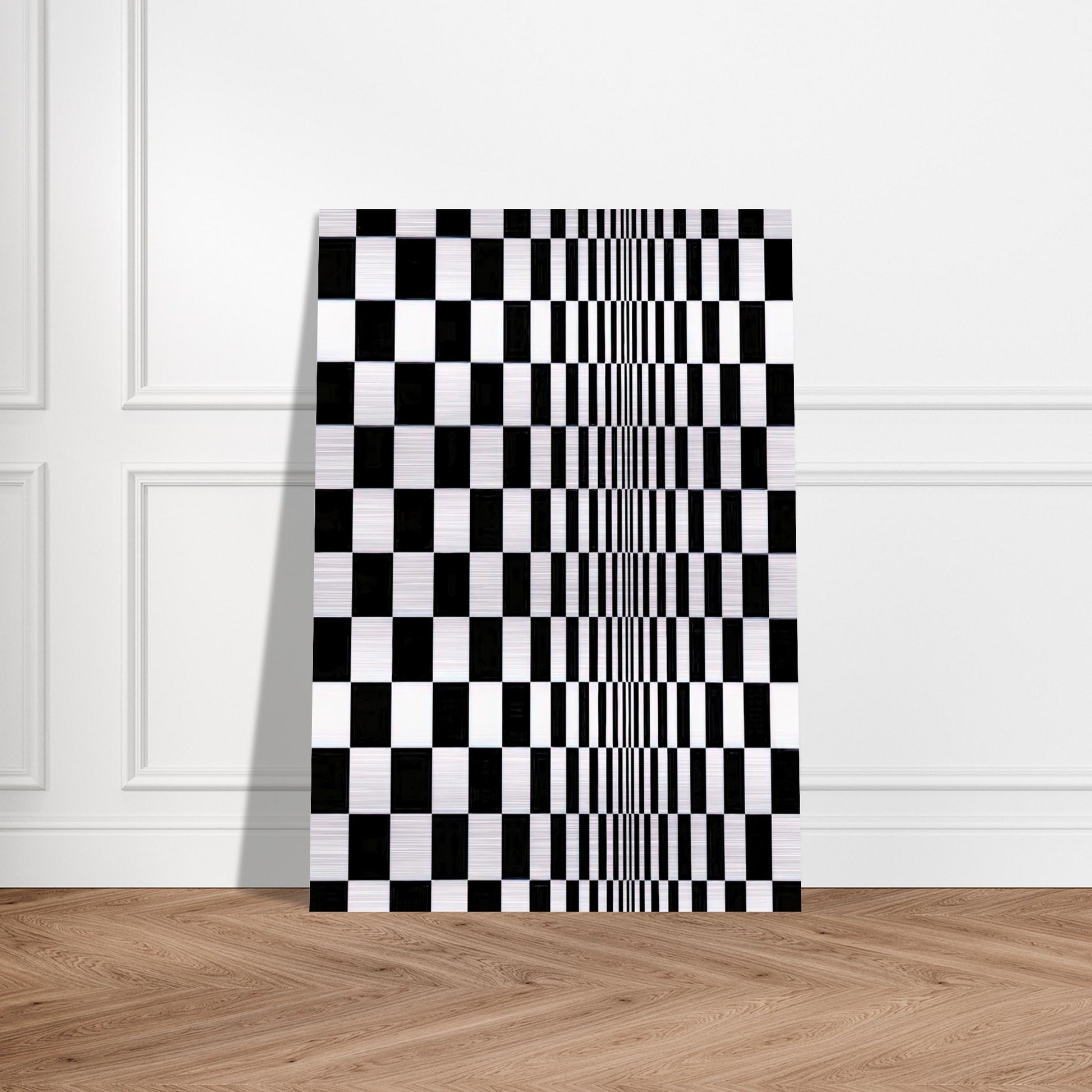 MOVEMENT IN SQUARES 1961 - Bridget Riley Brushed Aluminum Print - 70x100 cm / 28x40 inches | Bridget Riley Aluminum Print | Bridget Riley Prints