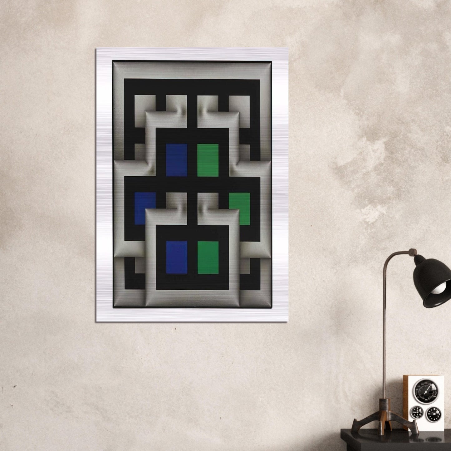 Sararas XX - 1981 - Omar Rayo Brushed Aluminum Print - 70x100 cm / 28x40 inches | Omar Rayo Aluminum Print | Omar Rayo Prints