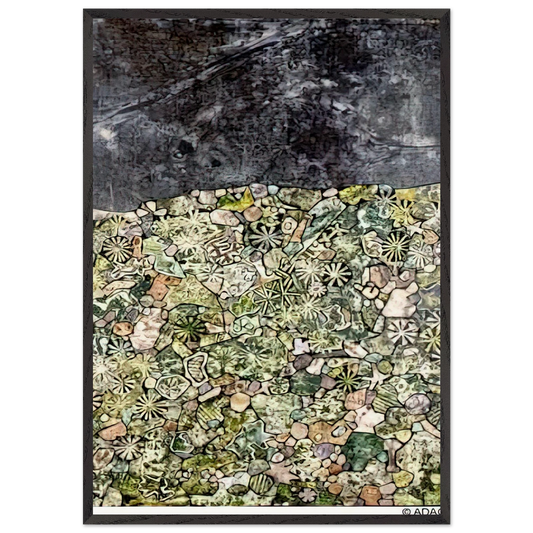 I LIVE IN A COUNTRY LAUGHING - Jean Dubuffet 70x100 cm / 28x40 inches Framed Art Print – Black Wooden Frame