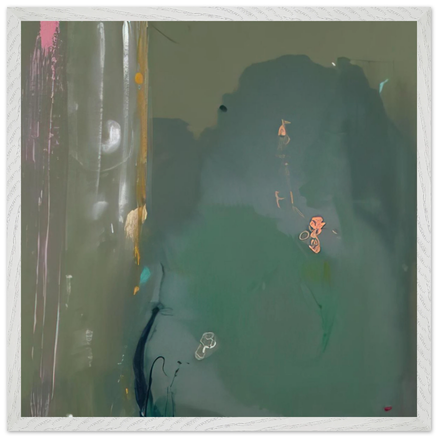Helen Frankenthaler - CÃƒÆ’Ã‚Â´te d Argent - 1980 Wall art - 40x50 cm / 16x20 inches - Premium Wooden Framed Poster With Fine Art Paper-canvas - Wood frame