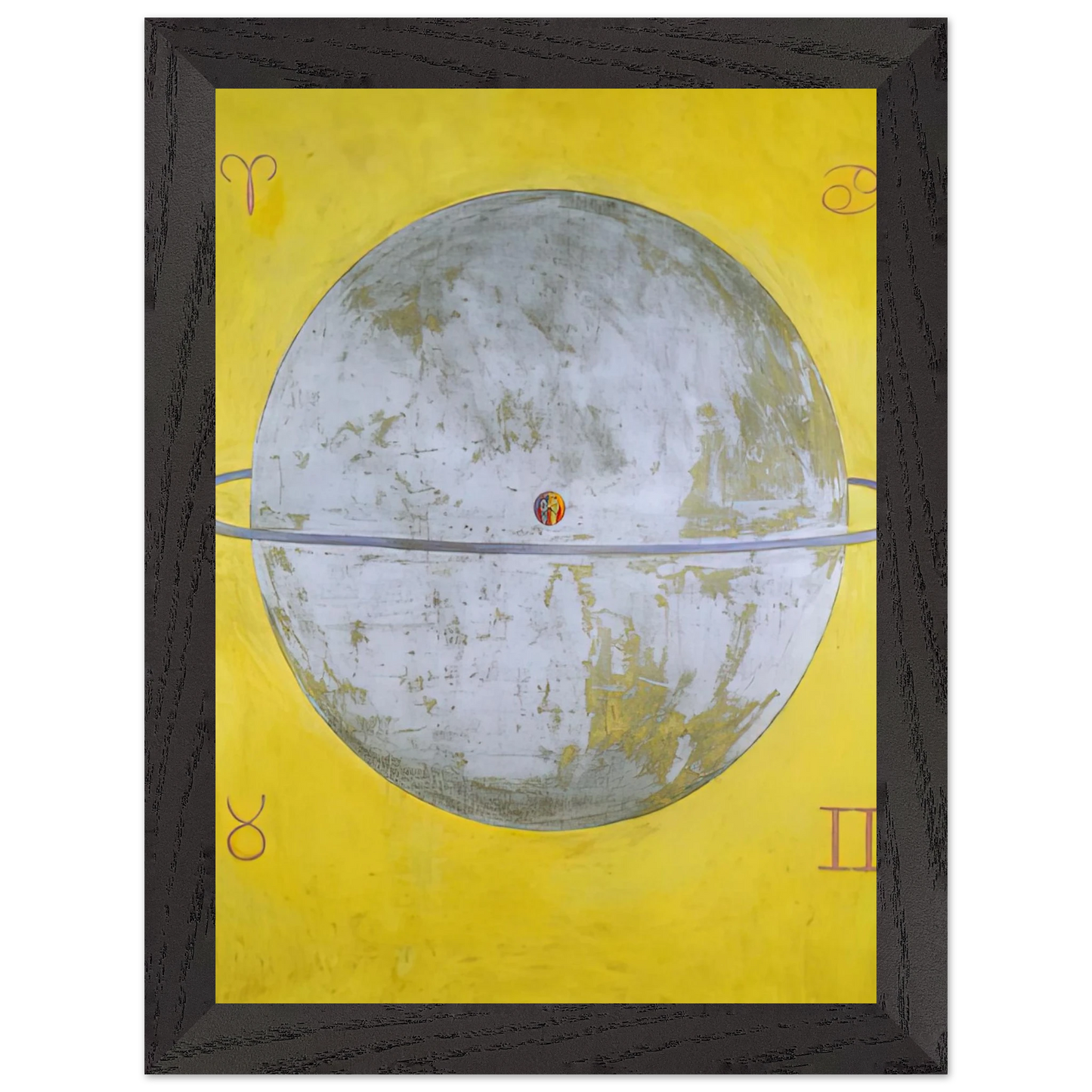 Hilma af Klint - THE DOVE NR 12 1915 Wall art - 27x35 cm / 11x14 inches - Premium Wooden Framed Poster With Fine Art Paper-canvas - Black frame