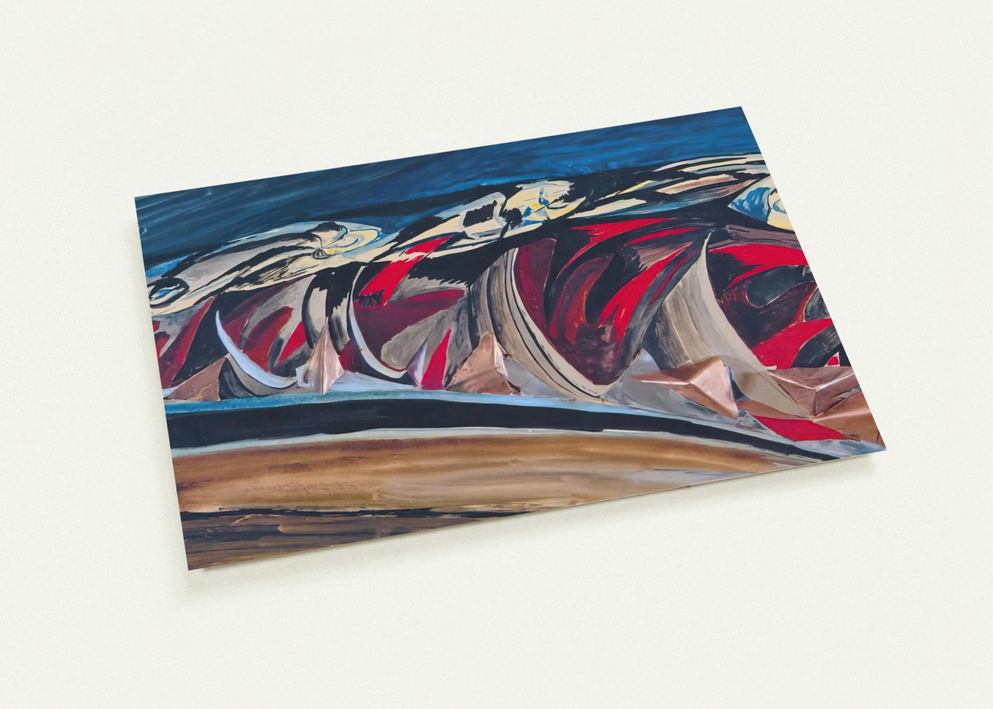 Lights  Sounds of a Night Train - 1924 By Benedetta Cappa Pack of 10 Post Cards | Benedetta Cappa Post Cards | A6 (10.5 x 14.8 cm) - 4.1 x 5.8 inches