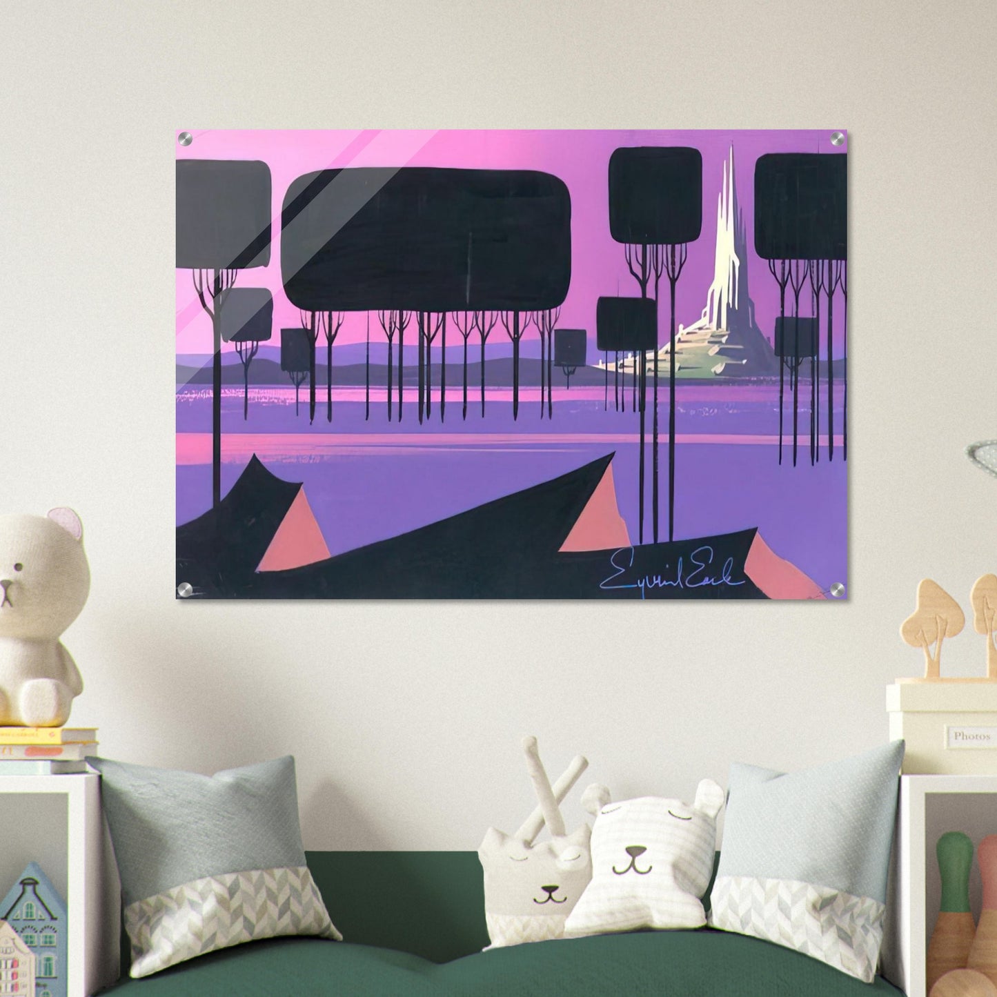 Sleeping Beauty - Eyvind Earle Acrylic Print - 70x100 cm / 28x40″ inches