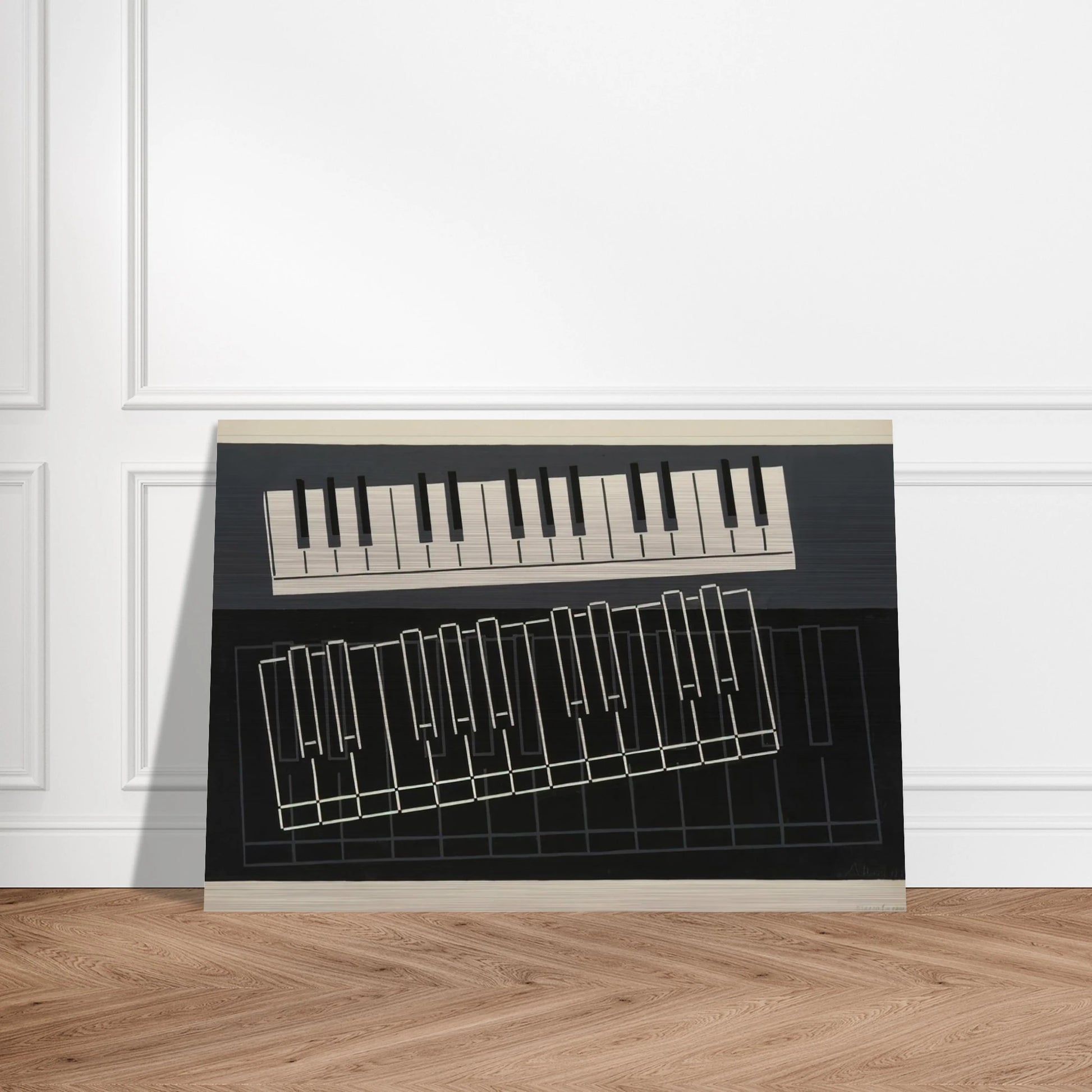 PIANO KEYS 1932 - Josef Albers Brushed Aluminum Print - 70x100 cm / 28x40 inches | Josef Albers Aluminum Print | Josef Albers Prints