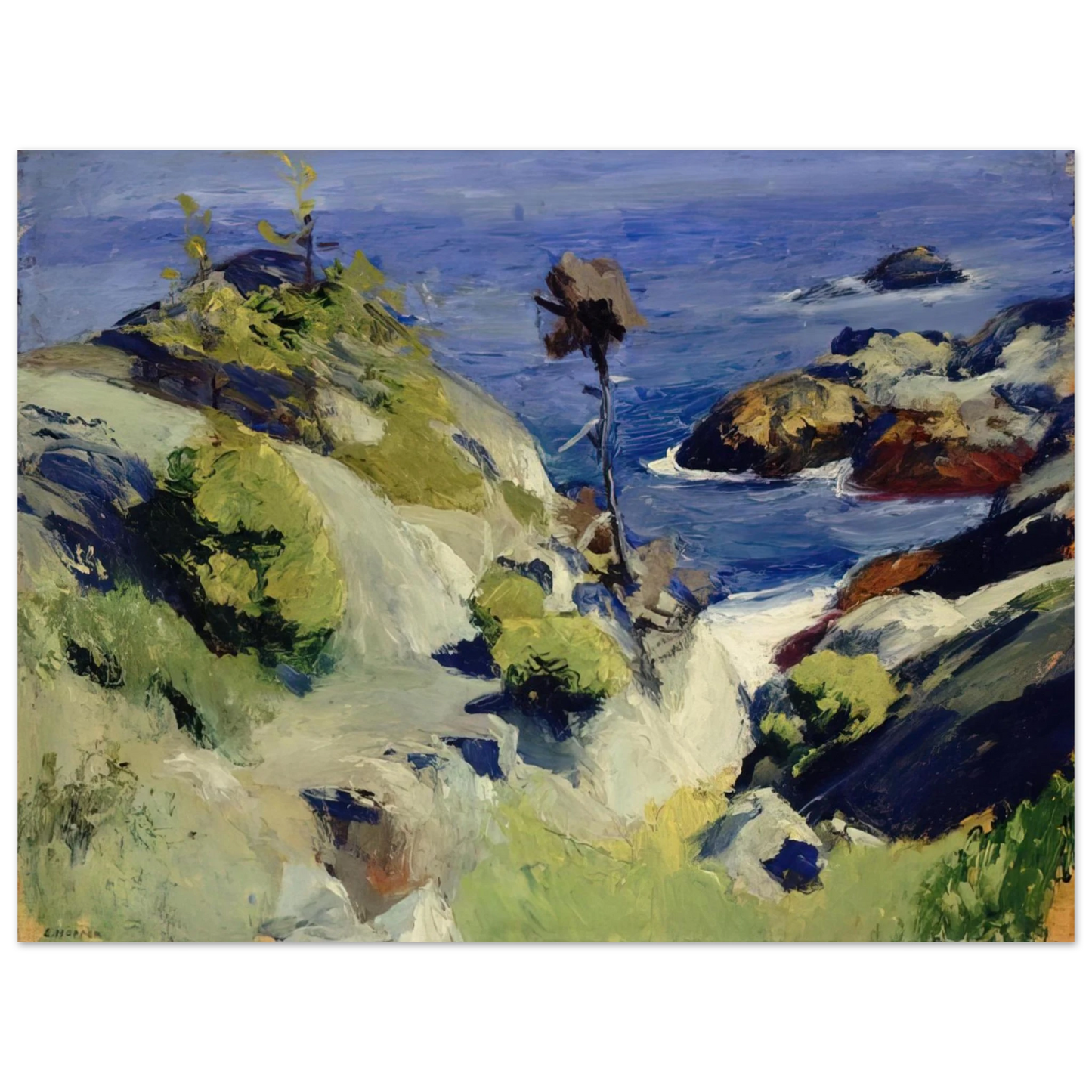 Edward Hopper - Monhegan Landscape Fine Art Poster