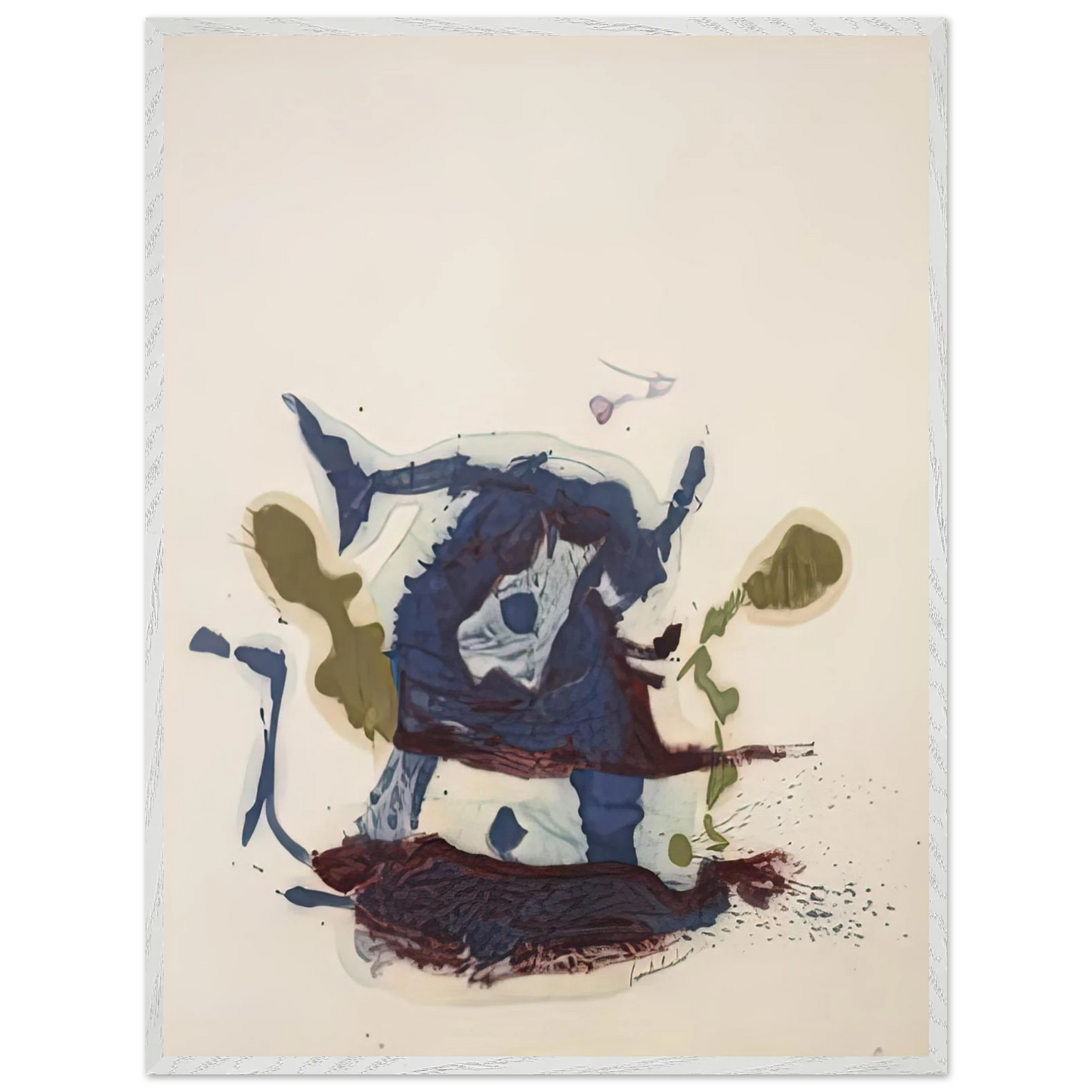 Helen Frankenthaler - Vessel, 1961- Wall Art - 60x80 cm / 24x32 inches - Premium Wooden Framed Poster With Fine Art Paper-canvas - White frame