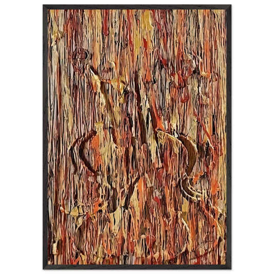 Gold and Red - 1990 - Arman 70x100 cm / 28x40 inches Framed Art Print – Black Wooden Frame