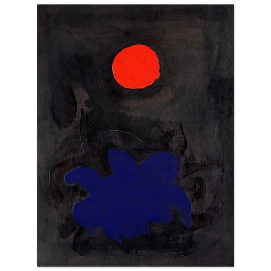 Adolph Gottlieb - Blue on Black - 1970  75x100 cm / 30x40inches Fine Art Poster